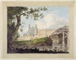 Eton College depuis Datchet Road, vers 1790 - Thomas Girtin
